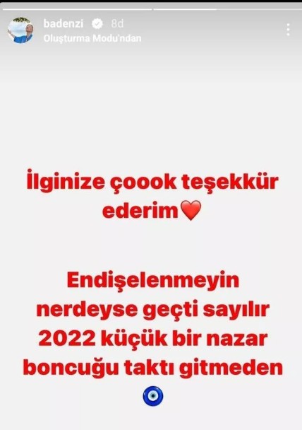 Bade İşçil sargılı fotoğrafını paylaştı!